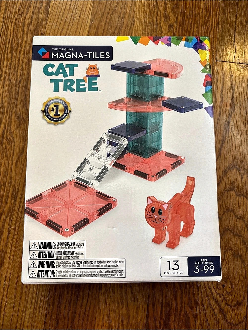 MAGNA-TILES Cat Tree 13-Piece Magnetic Construction Set